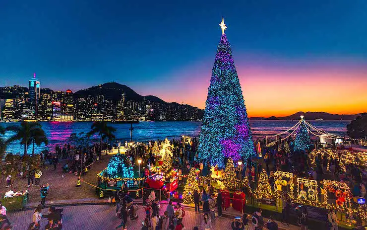 Hong Kong Christmas Tree and Decorations West Kowloon Hong Kong Christmas Tree and Decorations West Kowloon