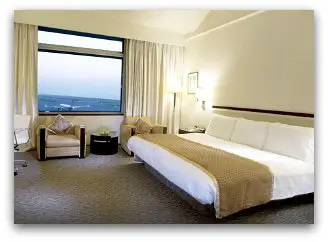 Room overlooking runway at Regal Airport Hotel Hong Kong Room overlooking runway at Regal Airport Hotel Hong Kong
